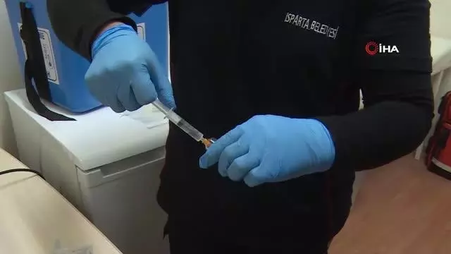 Isparta'da belediye ve kent meydanına aşı istasyonu kuruldu