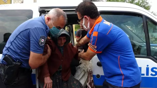 Kaybolan Emine ninenin çocuklarıyla kavuşma anı görenleri duygulandırdı