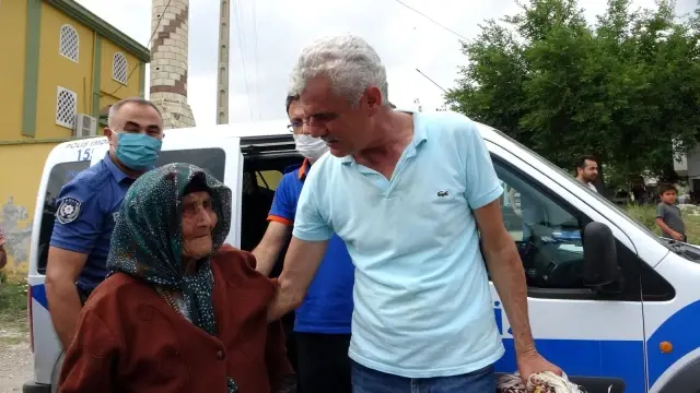 Kaybolan Emine ninenin çocuklarıyla kavuşma anı görenleri duygulandırdı