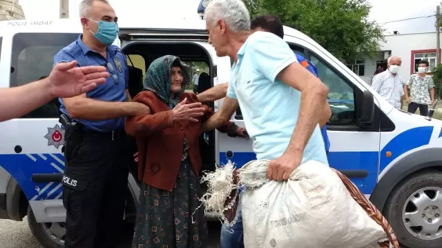 Kaybolan Emine ninenin çocuklarıyla kavuşma anı görenleri duygulandırdı