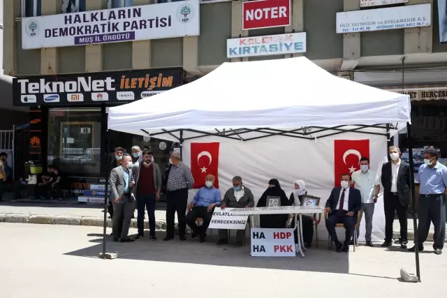 Çocukları dağa kaçırılan aileler HDP binası önünde oturma eylemi yaptı