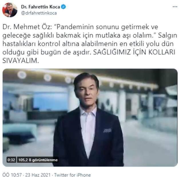Şener Şen'den sonra Haluk Bilginer de aşı için kamera karşısına geçti