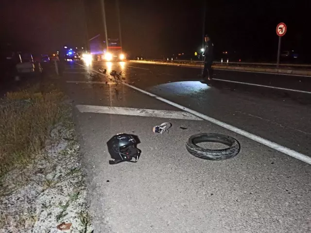 Motosiklet sürücüsü feci şekilde hayatını kaybetti