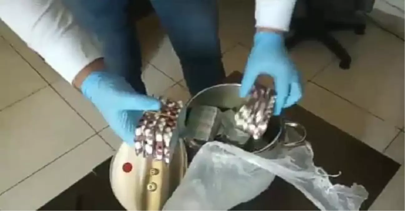 Düdüklü tencereden 184 uyuşturucu hap çıktı