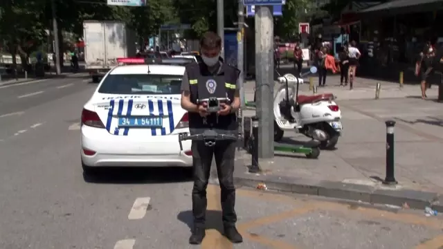 Kadıköy'de drone destekli trafik denetimi gerçekleştirildi Kadıköy'de drone destekli trafik denetimi gerçekleştirildi