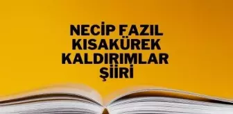 Kaldırımlar şiiri - Necip Fazıl Kısakürek Kaldırımlar şiiri