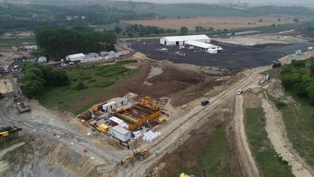 Kanal İstanbul'un temel atma törenine 2 gün kala son durum havadan görüntülendi