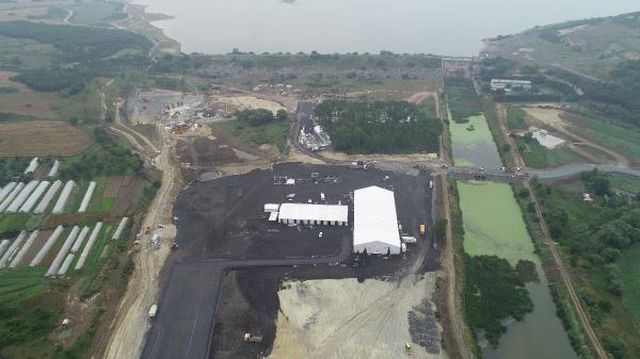 Kanal İstanbul'un temel atma törenine 2 gün kala son durum havadan görüntülendi