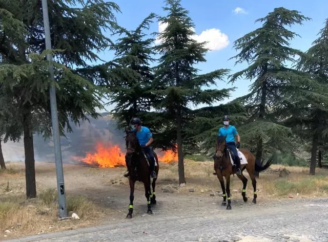 Doğum günü yangınla bitti, atlı jandarmalar fark etti