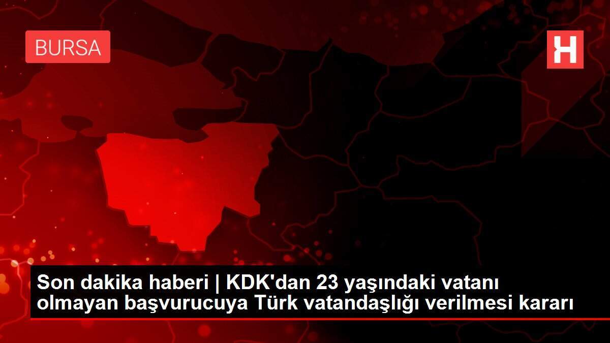 Son dakika haberi | KDK'dan 23 yaşındaki vatanı olmayan başvurucuya Türk vatandaşlığı verilmesi kararı - Vimarsana News