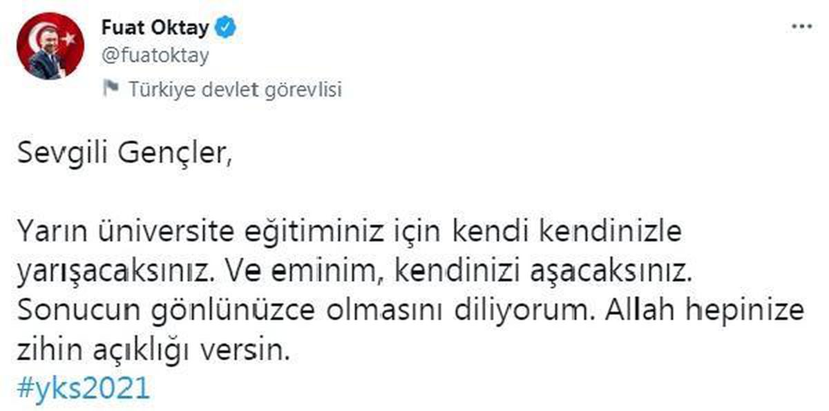 Siyasilerden YKS'ye girecek öğrencilere başarı mesajları