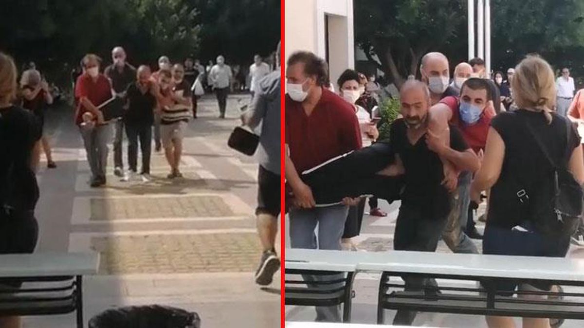 YKS'ye girecek engelli genci kucaklarında taşıyarak sınava böyle yetiştirdiler