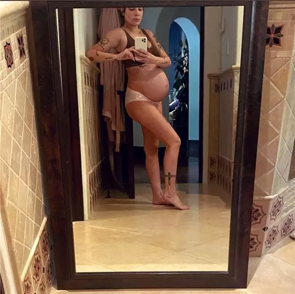 Halsey'in hamilelik pozu