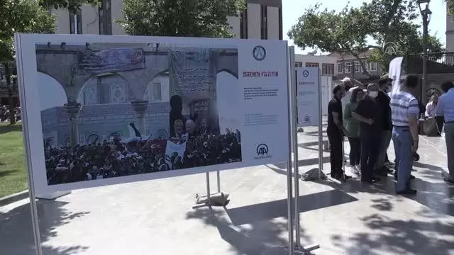 BALIKESİR - Medya-İş, AA'nın fotoğraflarından oluşan Direnen Filistin konulu sergi açtı