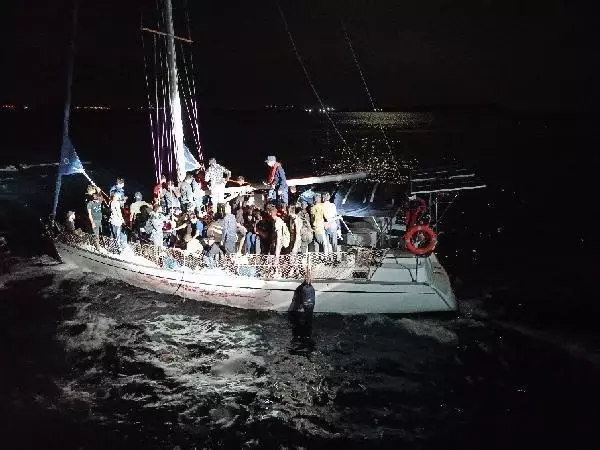 Çanakkale'de 59 kaçak göçmen yakalandı