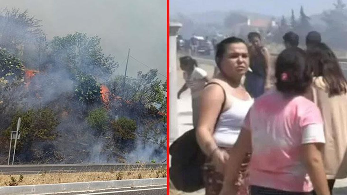 Muğla'da korku dolu dakikalar! Kara yolu ulaşıma kapatıldı, yangın kontrol altına alındı
