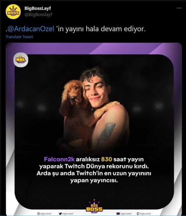 BBL Academy yayıncısı Falconn2k, Dünya'nın en uzun Twitch yayını rekorunu kırdı! BBL Academy yayıncısı Falconn2k, Dünya'nın en uzun Twitch yayını rekorunu kırdı!