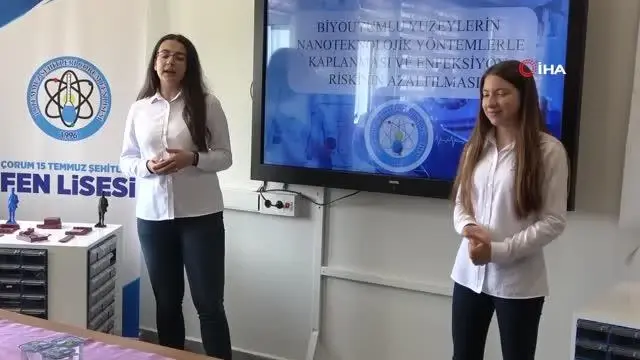 Fen Lisesi öğrencilerinden implant ve seramik yüzeylerde ekfeksiyon riskini azaltacak proje