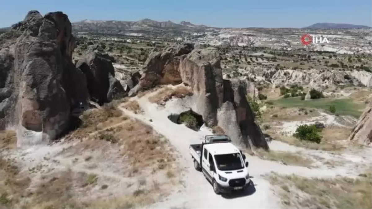 İHA gündeme getirdi, Kapadokya'da peribacaları sprey boyalardan temizlendi
