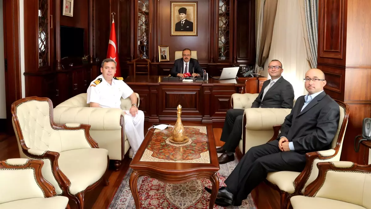 Sg Komutanlığı Teftiş Grup Başkanı Sg Yarbay Yağmur ve Müfettiş Sg Binbaşı Türk'ten Vali Canbolat'a Ziyaret