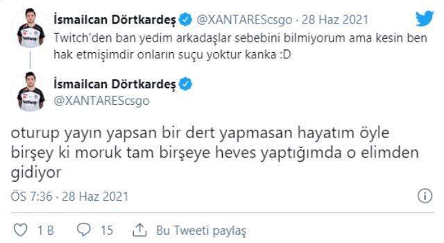 XANTARES Twitch'ten banlandığını açıkladı!