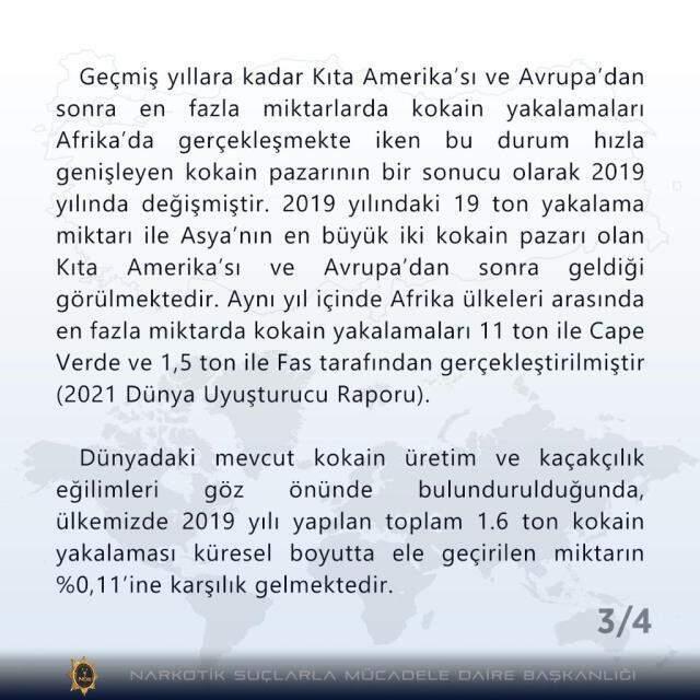 2021 yılı Birleşmiş Milletler raporlarına göre dünyada kokain trendi analizi