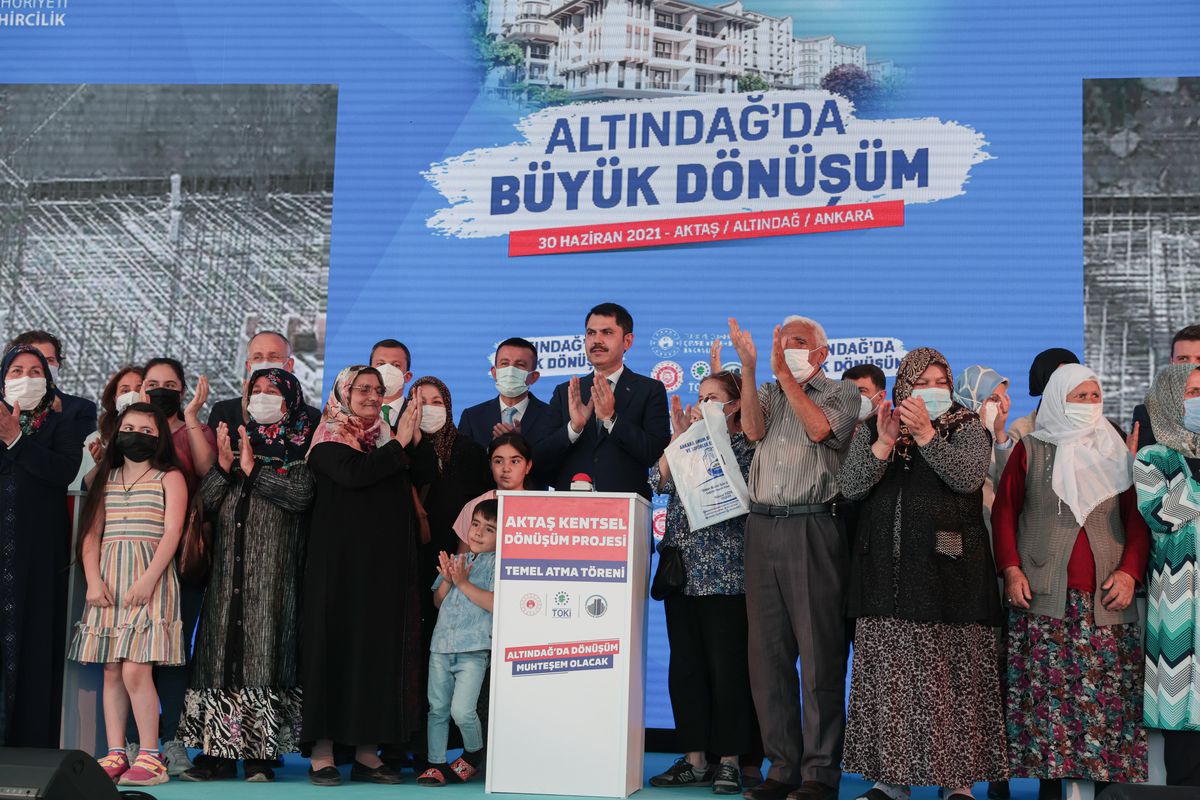 Son dakika haber | Altındağ Aktaş Kentsel Dönüşüm Projesi kapsamında yapılacak 357 konut ve 42 dükkanın temeli atıldı