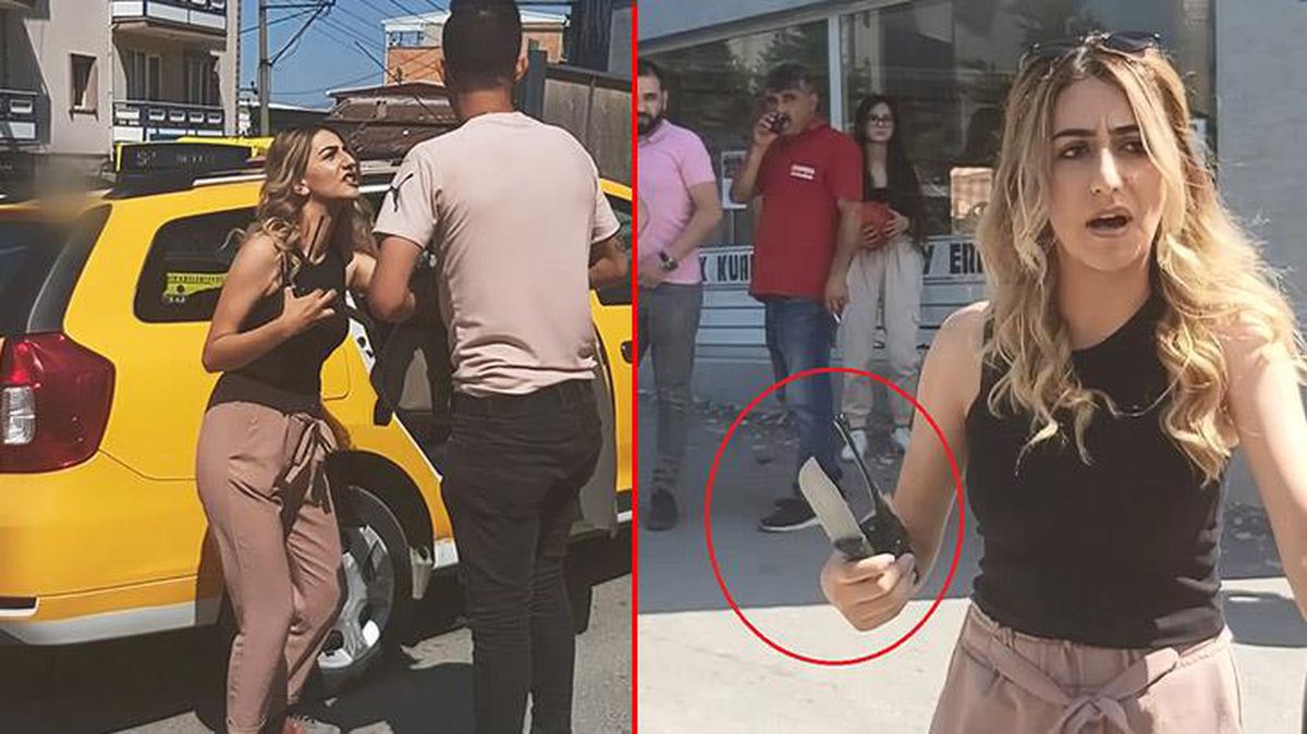 Bıçak zoruyla kaçırılan kadının imdadına, tesadüfen olay yerinde bulunan muhabirler yetişti! Anbean kamerada