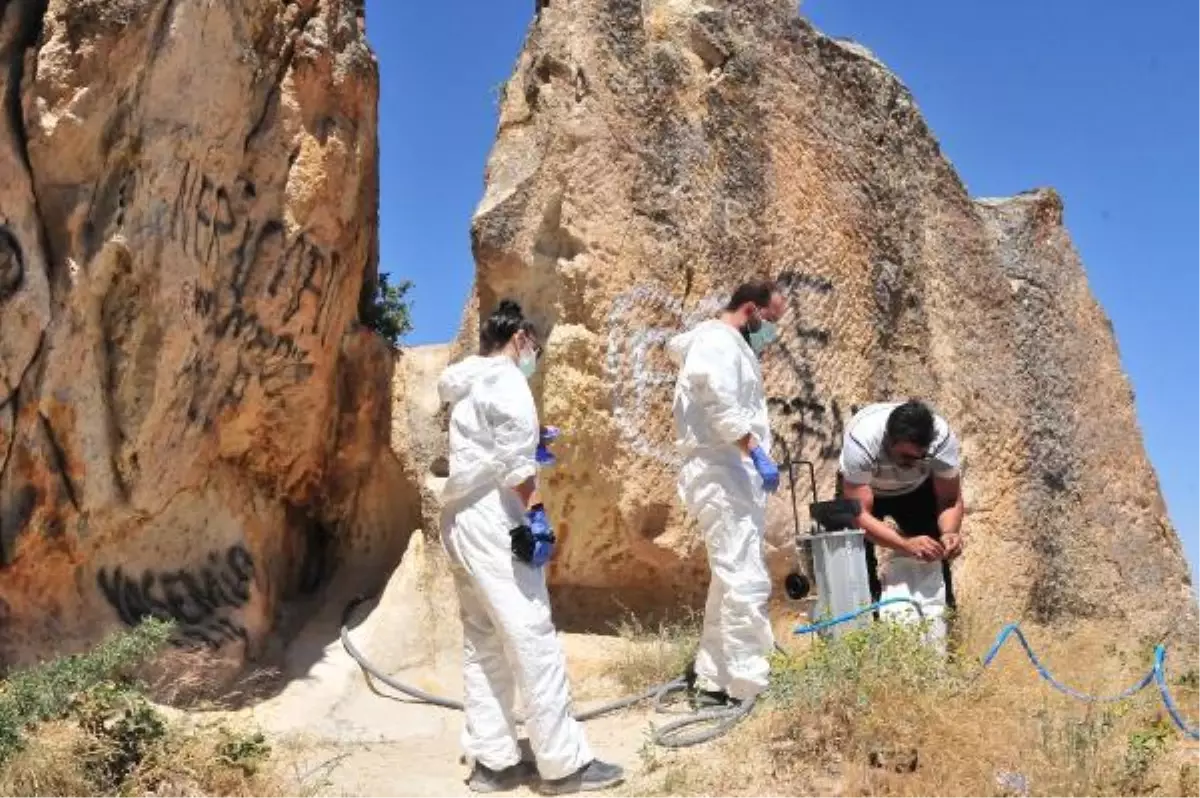 Cappadocia's vandalized fairy chimneys are cleaned with 'micro-sandblasting' technique