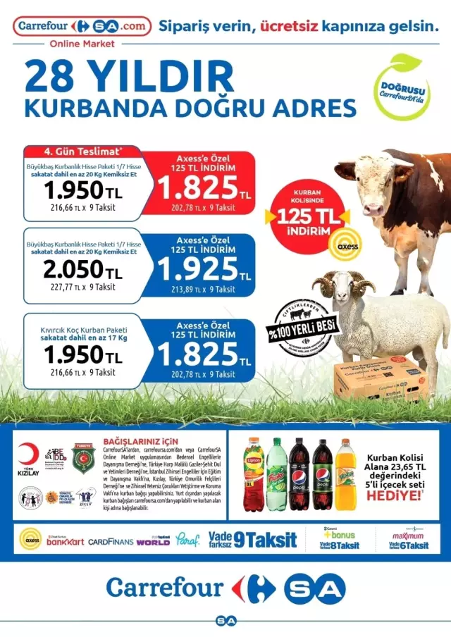 Zincir marketten Kurban Bayramı'na özel 2 farklı koli seçeneği