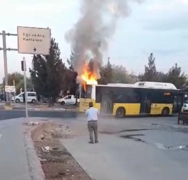 Diyarbakır'da belediye otobüsü alevlere teslim oldu
