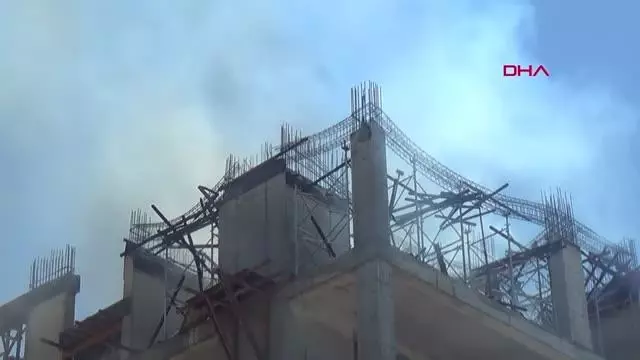 Son dakika... HASTANE İNŞAATINDA YANGIN