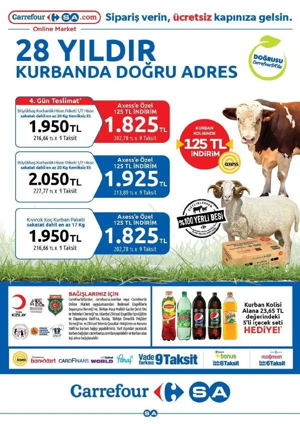 Zincir marketten Kurban Bayramı'na özel 2 farklı koli seçeneği