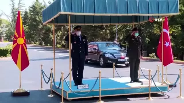 Genelkurmay Başkanı Orgeneral Güler, Makedon mevkidaşı Gjurchiovski'yi törenle karşıladı