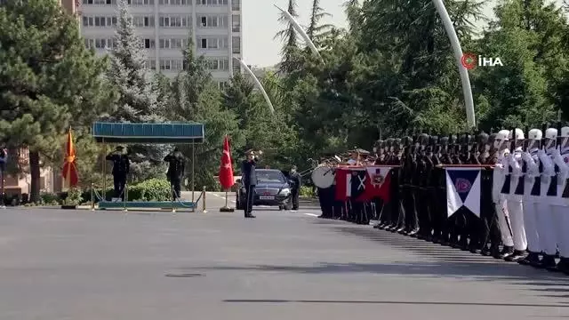Genelkurmay Başkanı Orgeneral Güler, Makedon mevkidaşı Gjurchiovski'yi törenle karşıladı