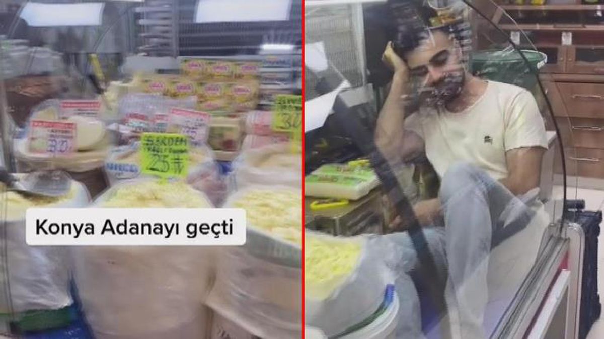 Gıda ürünlerinin bulunduğu buzdolabına girip videosunu paylaştı, tepki gelince sildi