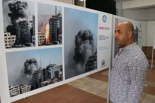 Medya-İş, AA fotoğraflarından oluşan Direnen Filistin sergisini açtı