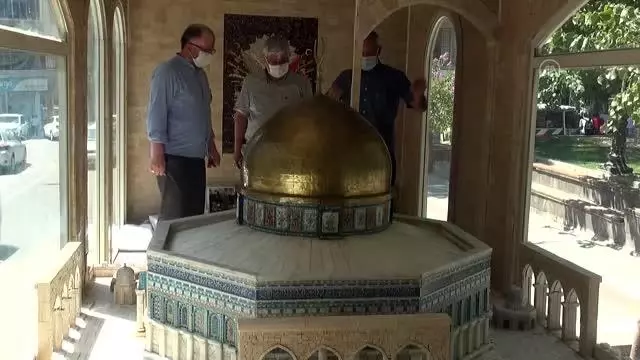 ŞANLIURFA - Mescid-i Aksa maketinin yer aldığı Minia Kudüs tırı Şanlıurfa'da