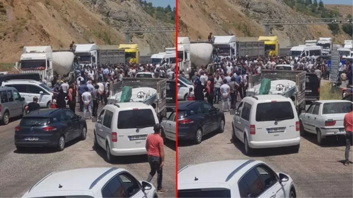 Tütün üreticilerinden yetki belgesi protestosu! Adıyaman-Malatya yolunu trafiğe kapattılar