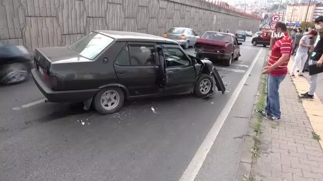 Zincirleme kazada 1 kişi yaralandı