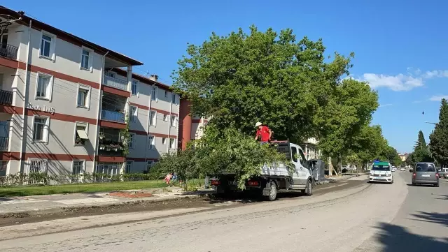 Kuvvetli sağanağın ardından temizlik çalışması başlatıldı