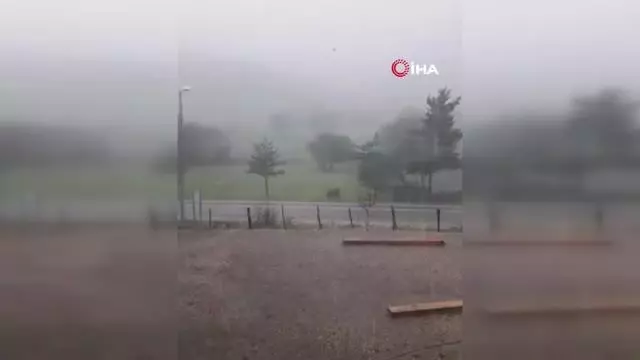 Tokat'ta etkili olan dolu yağışı tarım arazilerini vurdu