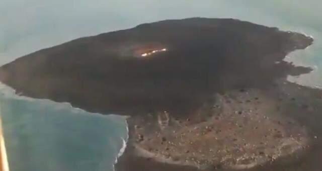 Hazar Denizi'ndeki şiddetli patlamanın gerçekleştiği çamur volkanı görüntülendi