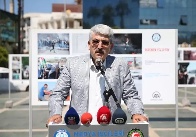 Medya-İş, Alanya'da AA fotoğraflarından oluşan Direnen Filistin sergisini açtı