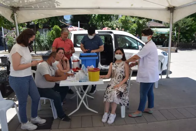 Espiye ilçesinde aşı çadırı kuruldu