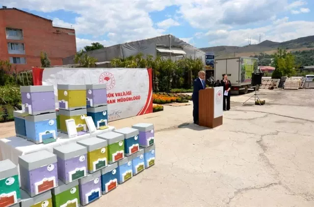 Karabük'te damızlık ana arı ve ana arı çiftleştirme kovanları dağıtıldı