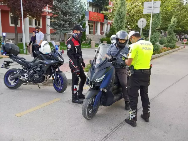 Kırşehir'de motosiklet ve motorlu bisikletlere yönelik denetim yapıldı