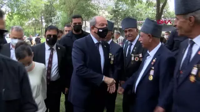 KKTC CUMHURBAŞKANI TATAR KIBRIS GAZİLERİYLE BİR ARAYA GELDİ