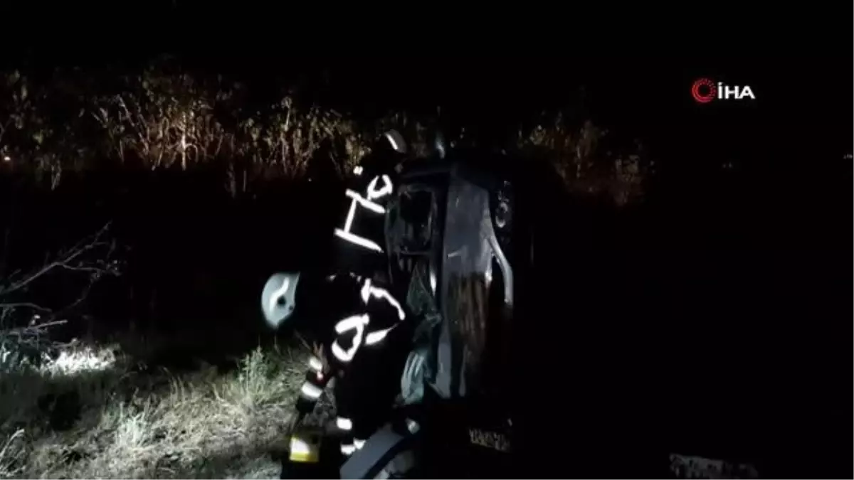 Kontrolden çıkan otomobil takla attı: 2 yaralı