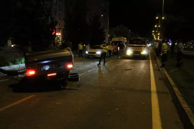Nevşehir'de otomobil ağaçlara çarpan otomobil takla attı